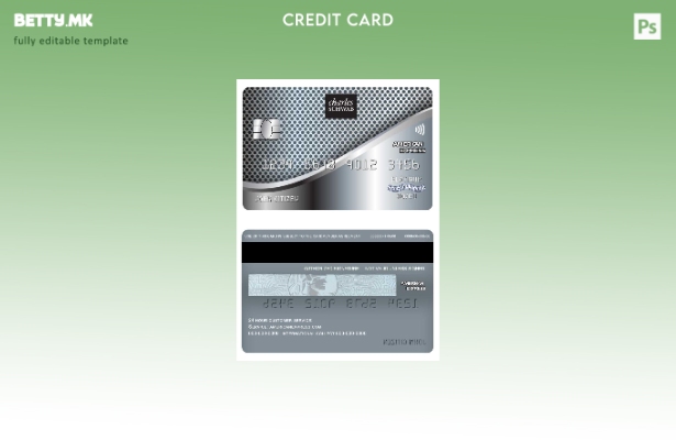 Модерен стил USA Charles Schwab & Co шаблон за американска експрес кредитна карт